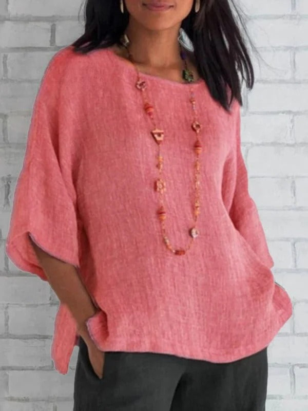 Drea – Crewneck Cotton Shirt Top