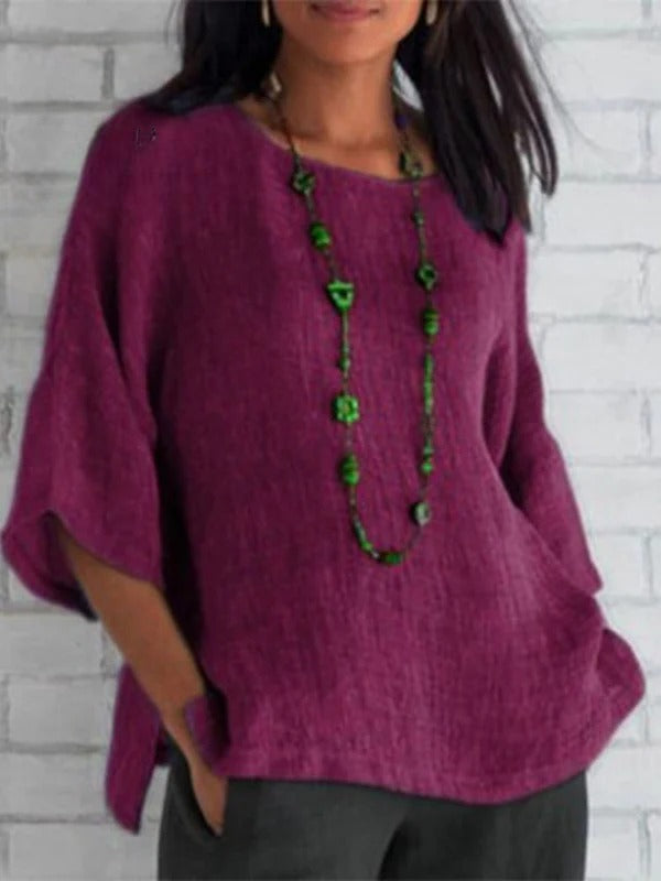 Drea – Crewneck Cotton Shirt Top
