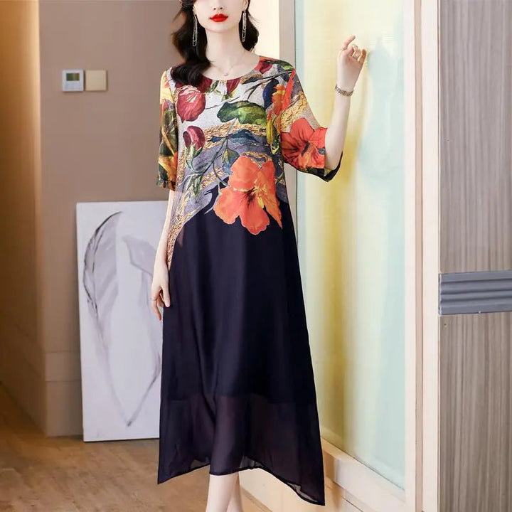 Sariah – Elegant Floral Print Dress