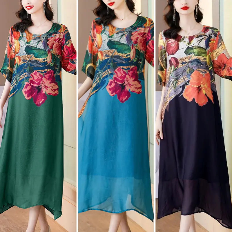 Sariah – Elegant Floral Print Dress