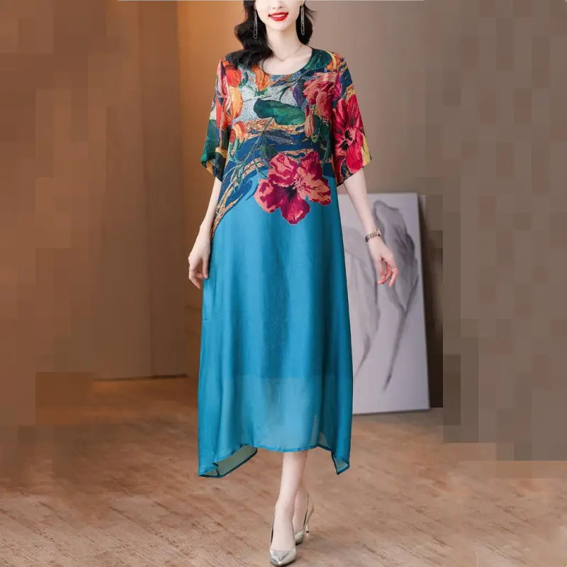 Sariah – Elegant Floral Print Dress