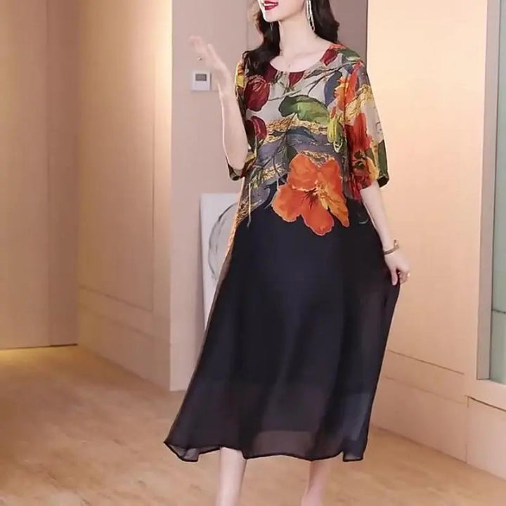 Sariah – Elegant Floral Print Dress