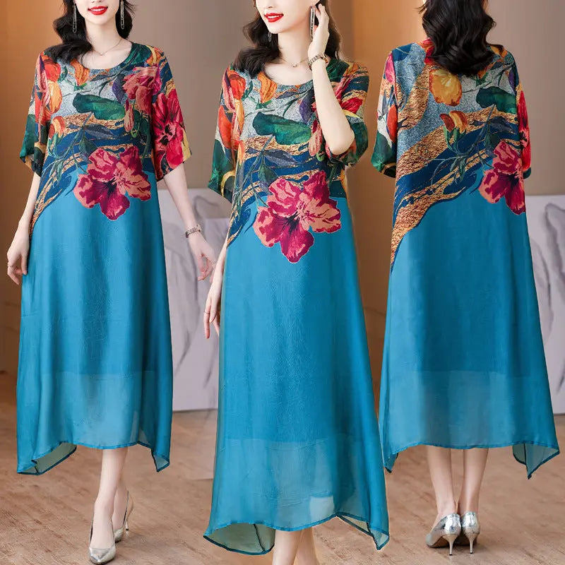 Sariah – Elegant Floral Print Dress