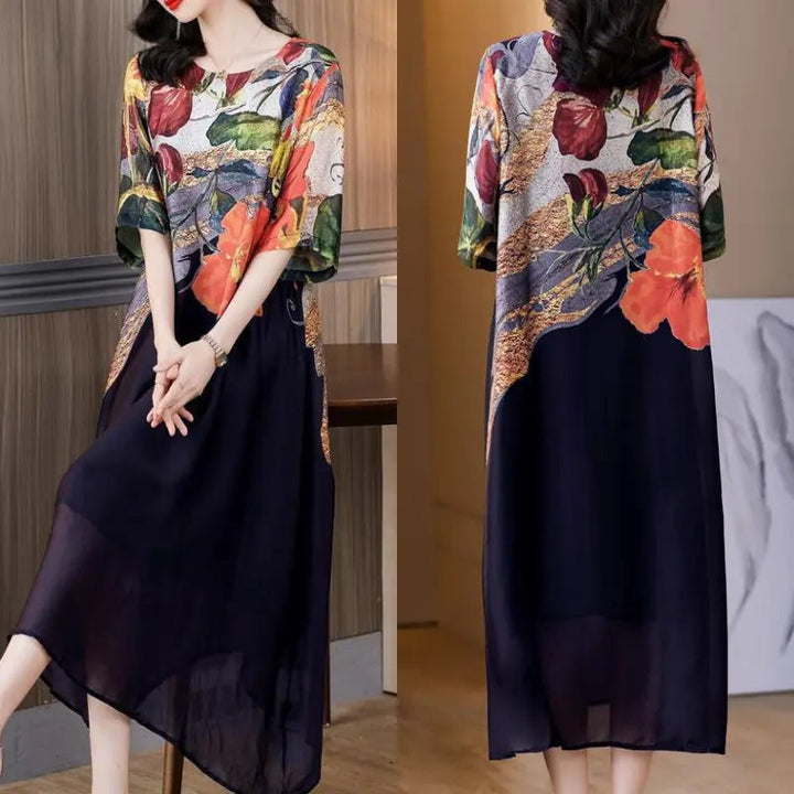 Sariah – Elegant Floral Print Dress