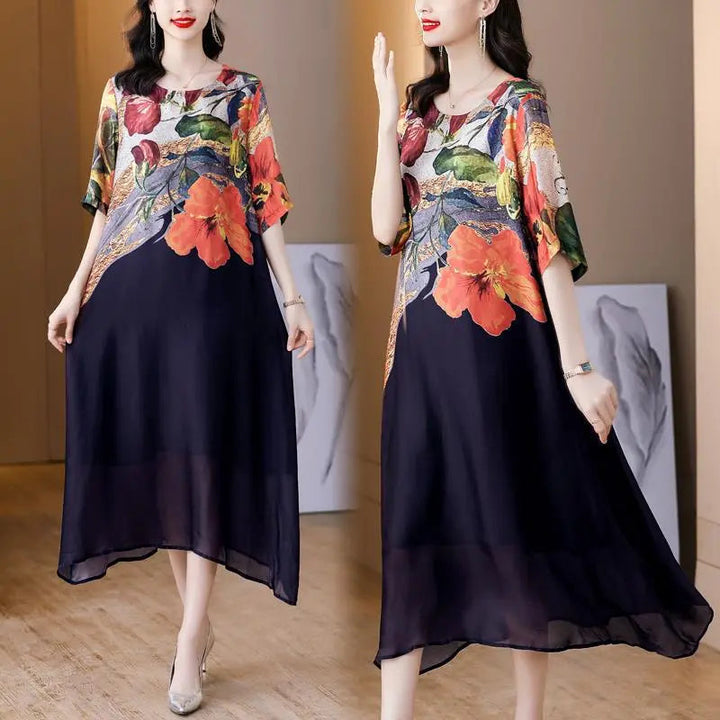 Sariah – Elegant Floral Print Dress