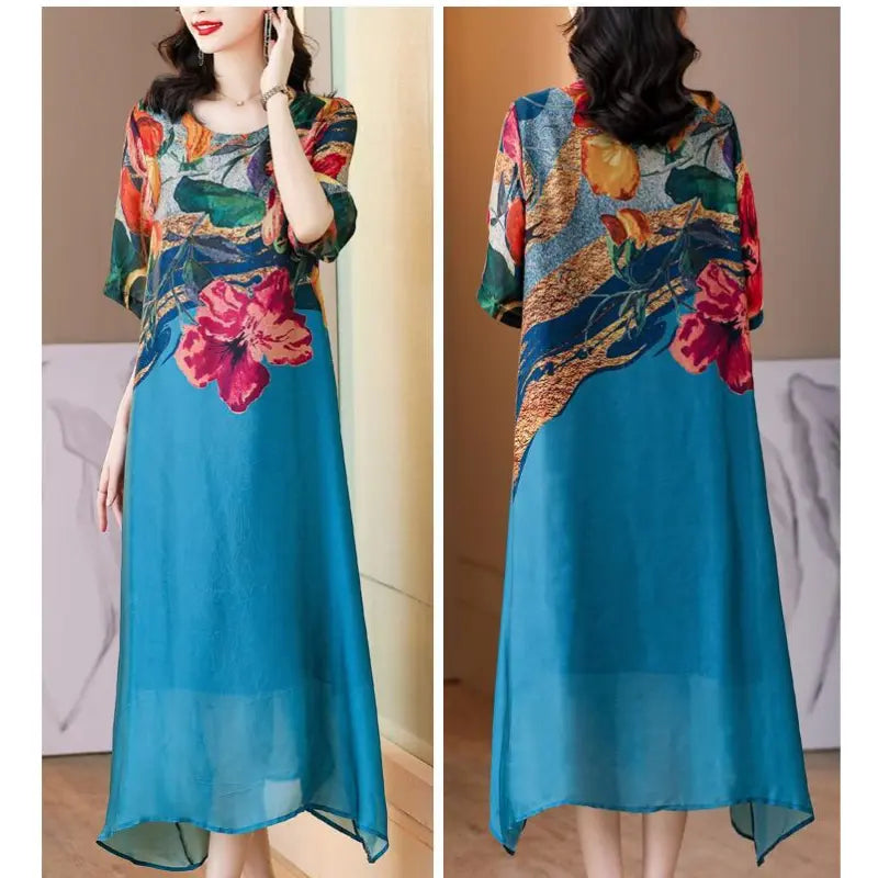 Sariah – Elegant Floral Print Dress