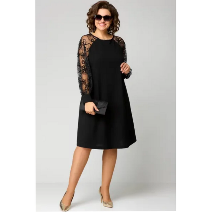 Fiora – Lace Dress with Slit Sleeves