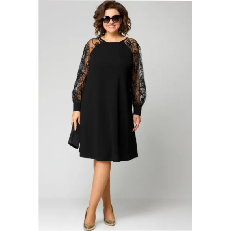 Fiora – Lace Dress with Slit Sleeves