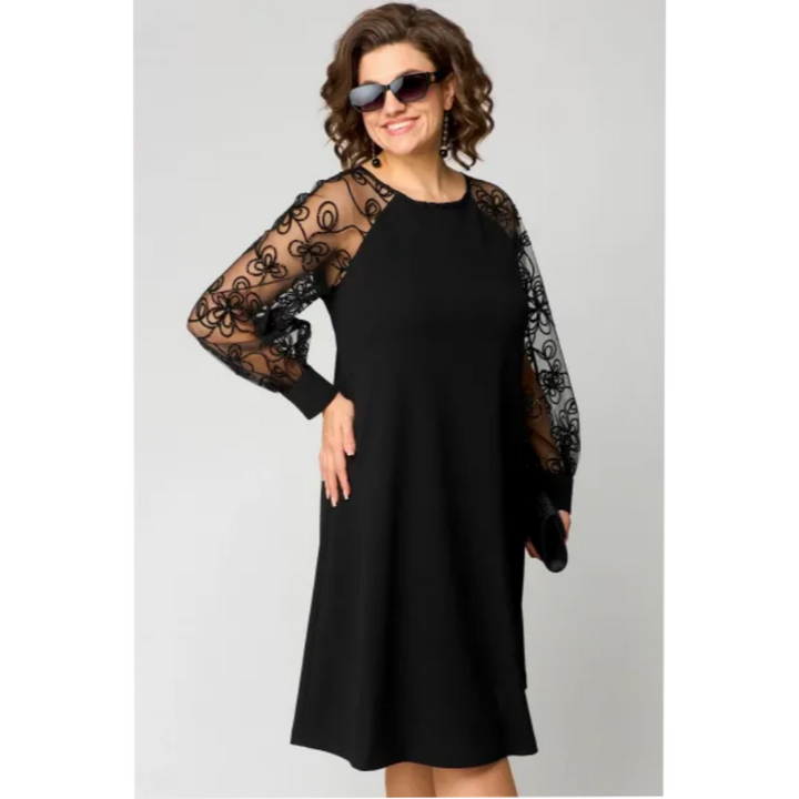 Fiora – Lace Dress with Slit Sleeves
