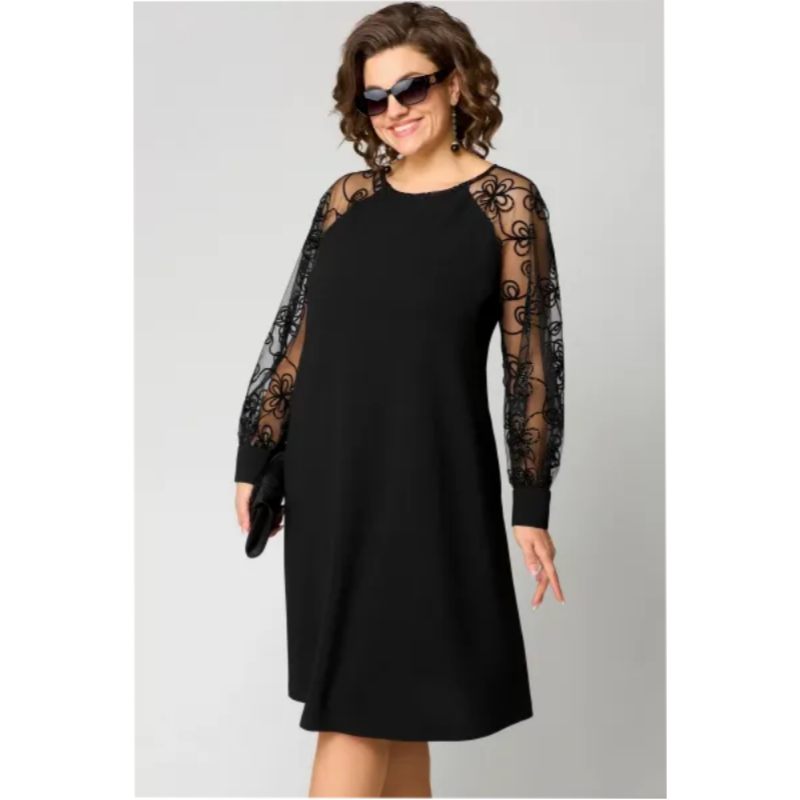 Fiora – Lace Dress with Slit Sleeves