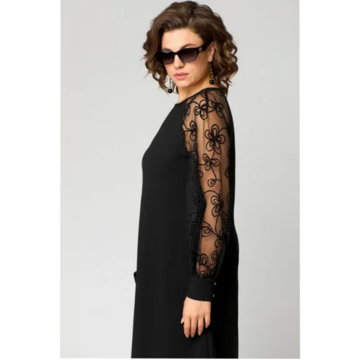 Fiora – Lace Dress with Slit Sleeves