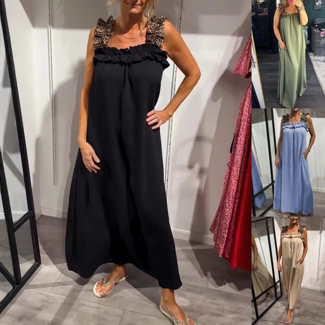 Aura – Casual Sleeveless Maxi Dress with Pockets