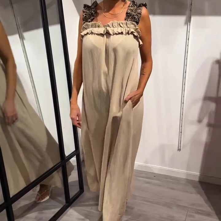 Aura – Casual Sleeveless Maxi Dress with Pockets