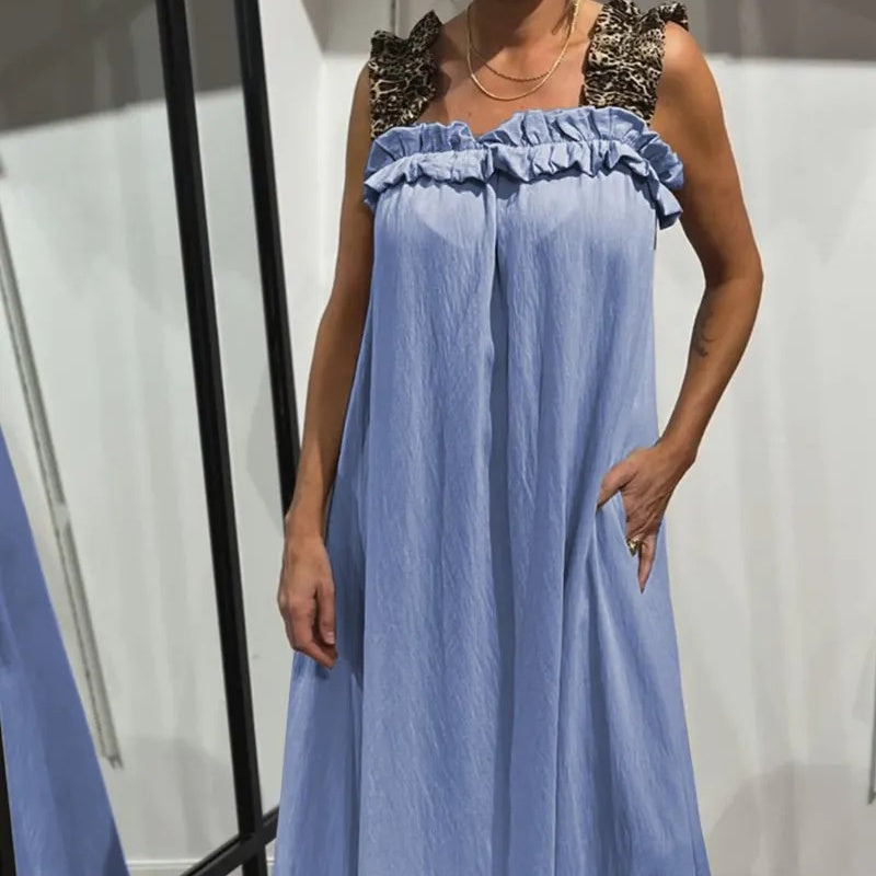 Aura – Casual Sleeveless Maxi Dress with Pockets