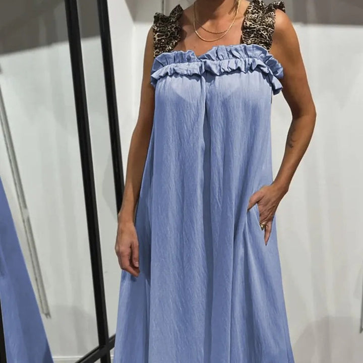 Aura – Casual Sleeveless Maxi Dress with Pockets