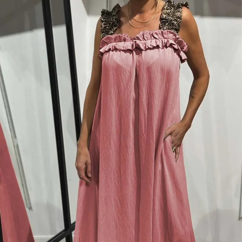 Aura – Casual Sleeveless Maxi Dress with Pockets