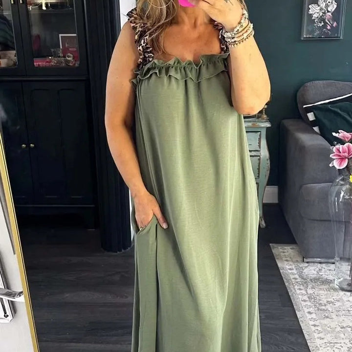 Aura – Casual Sleeveless Maxi Dress with Pockets