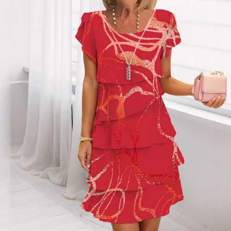 Alayna – Elegant Ruffled Dress