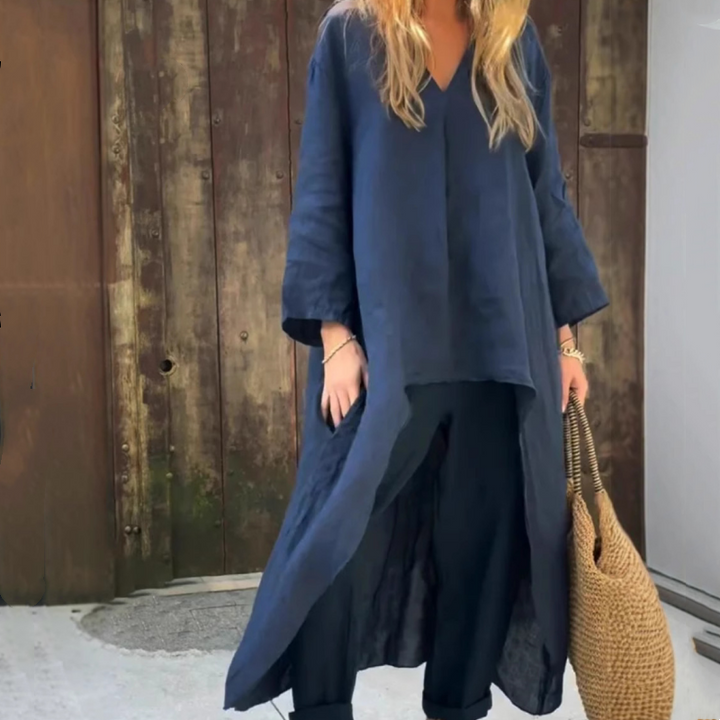 Ellie – 2-Piece Set with Loose Pockets and V-Neck