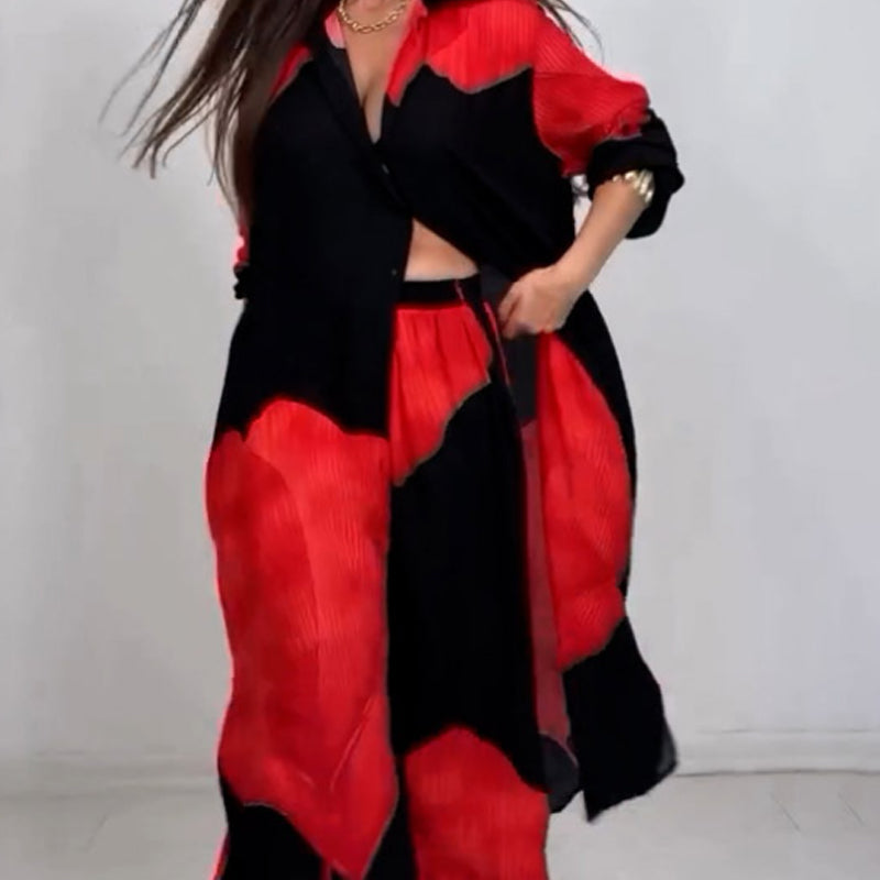 Lumi – Elegant Button-Down Shirt and Drawstring Pant