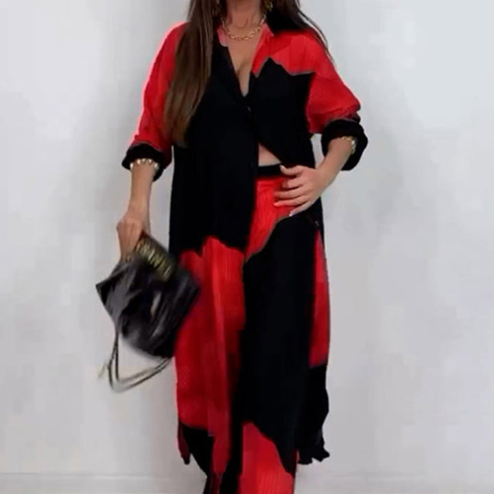 Lumi – Elegant Button-Down Shirt and Drawstring Pant