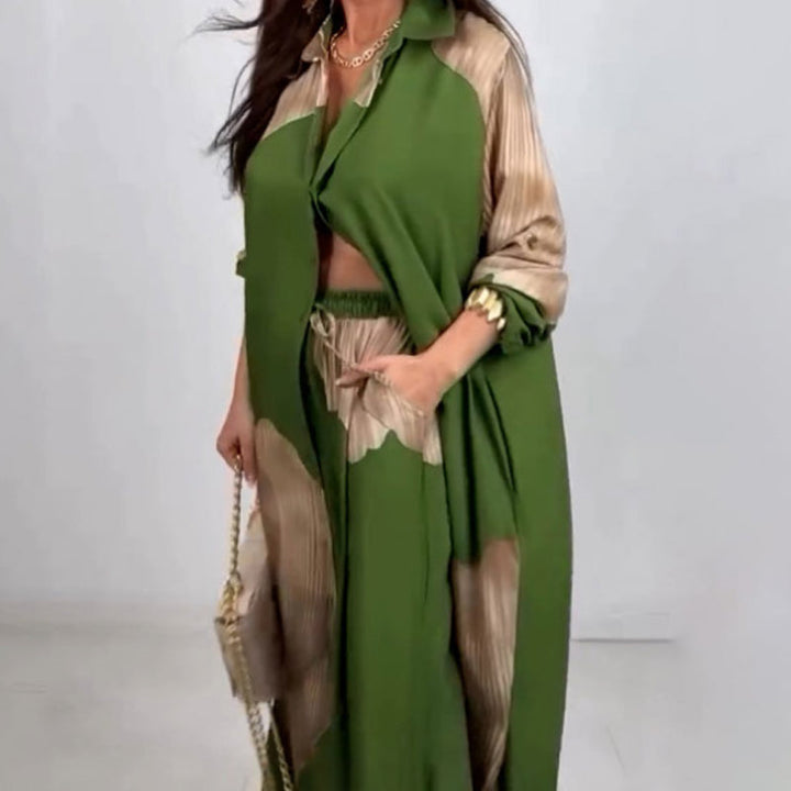 Lumi – Elegant Button-Down Shirt and Drawstring Pant