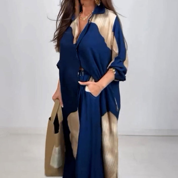 Lumi – Elegant Button-Down Shirt and Drawstring Pant