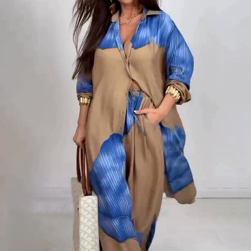 Lumi – Elegant Button-Down Shirt and Drawstring Pant