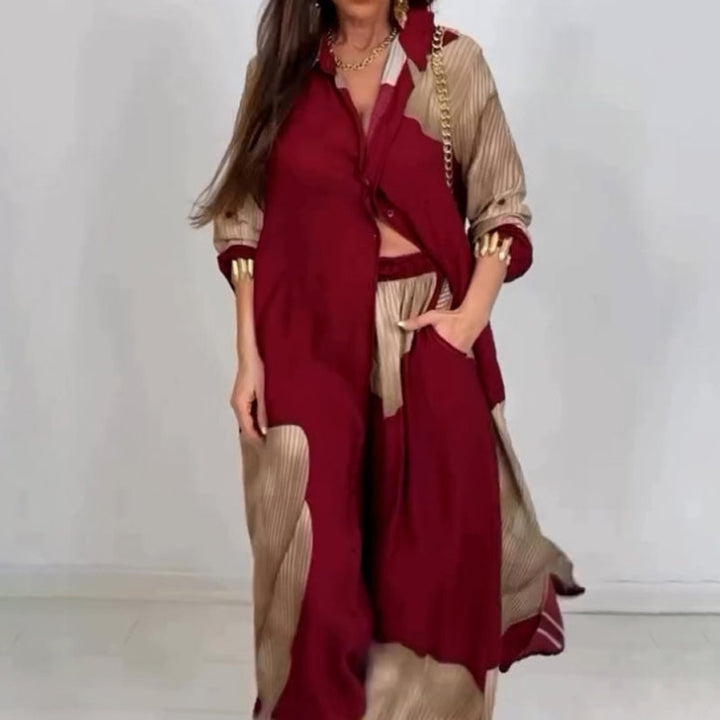 Lumi – Elegant Button-Down Shirt and Drawstring Pant