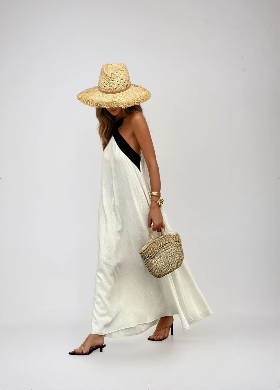Avalon – Women’s Long Dress with Crossover Neckline